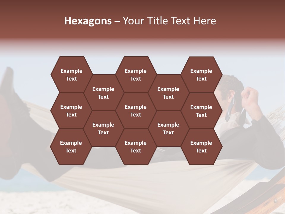 Outdoors Handsome Hammock PowerPoint Template