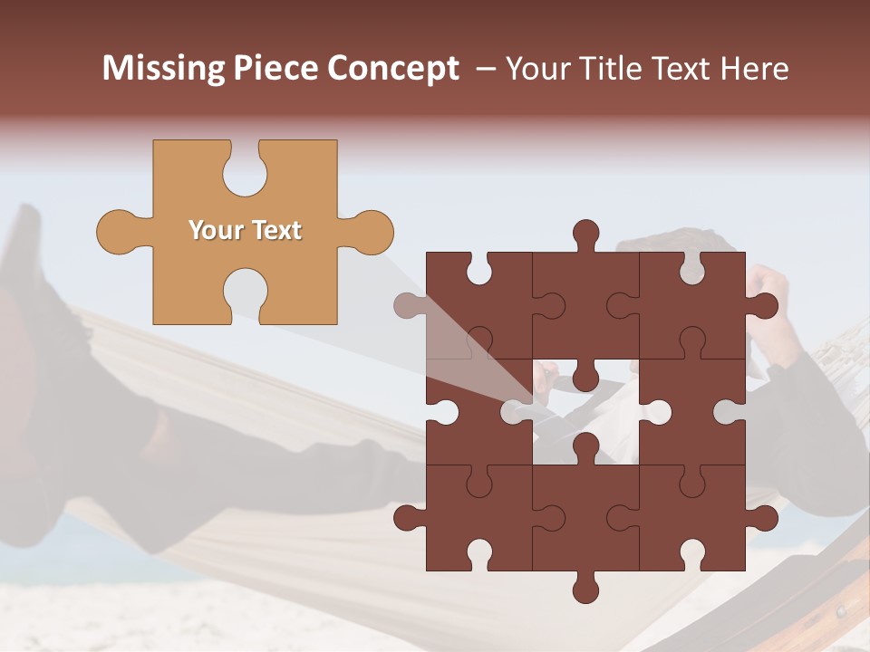 Outdoors Handsome Hammock PowerPoint Template