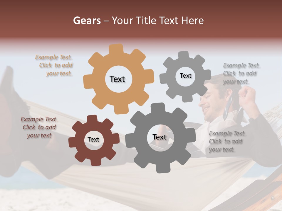 Outdoors Handsome Hammock PowerPoint Template