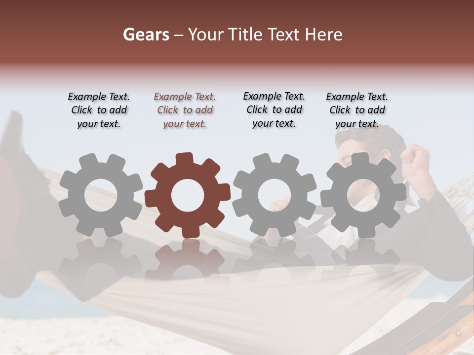 Outdoors Handsome Hammock PowerPoint Template