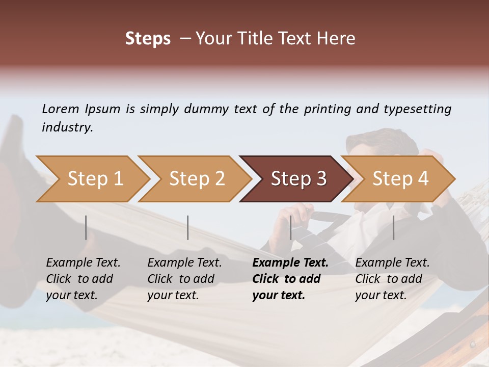 Outdoors Handsome Hammock PowerPoint Template
