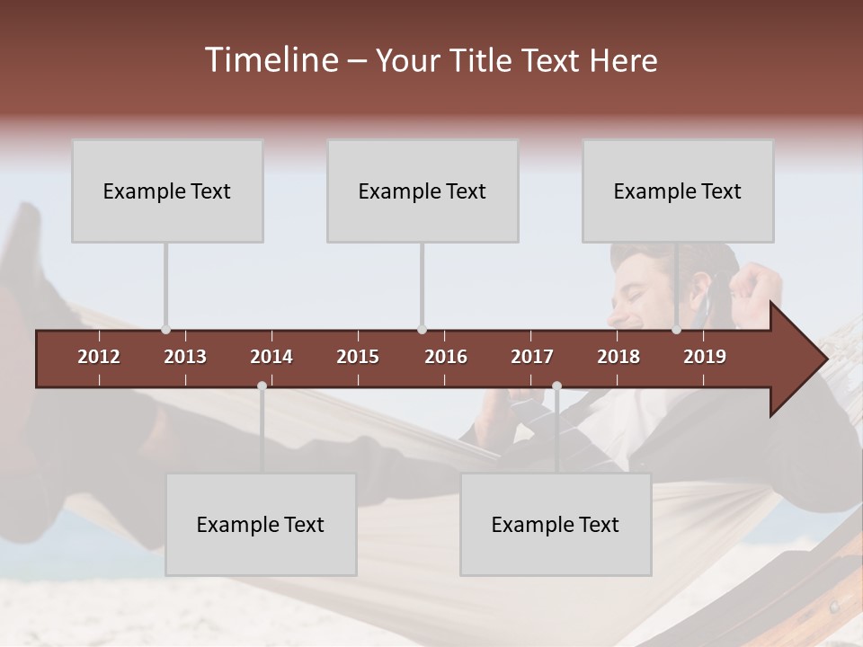 Outdoors Handsome Hammock PowerPoint Template