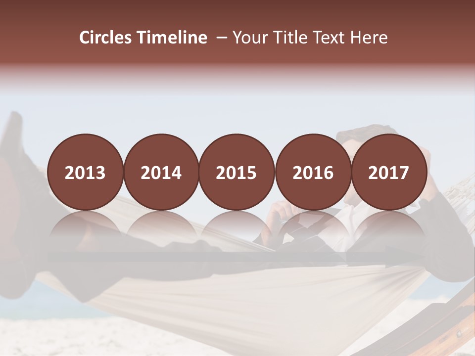 Outdoors Handsome Hammock PowerPoint Template