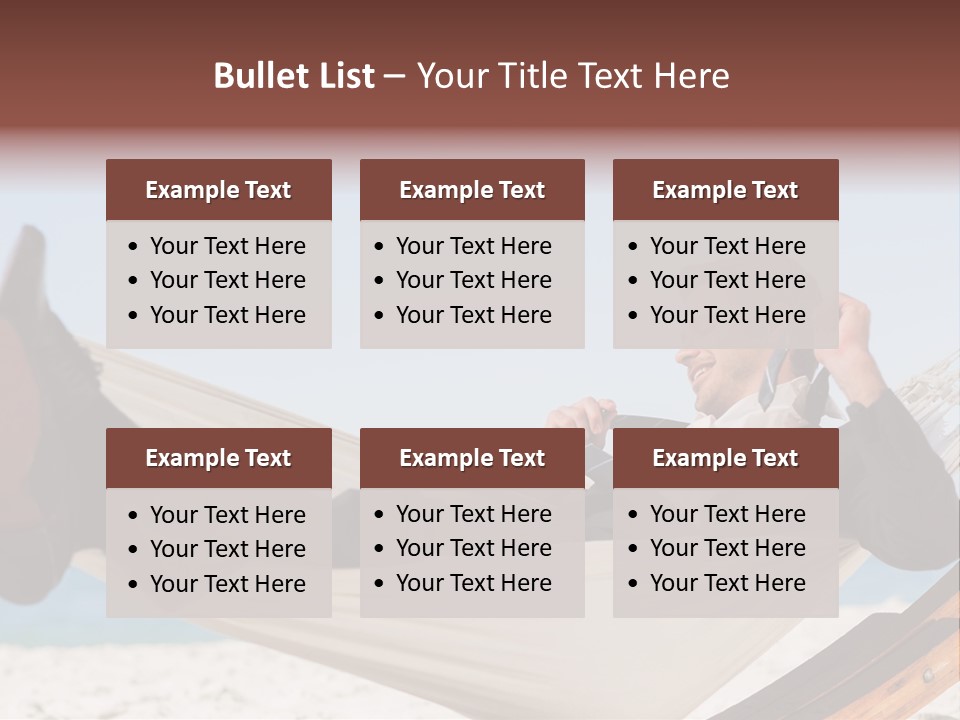 Outdoors Handsome Hammock PowerPoint Template