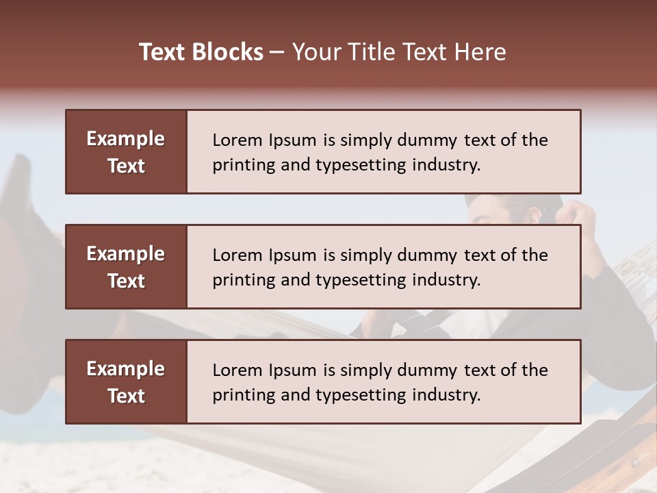 Outdoors Handsome Hammock PowerPoint Template