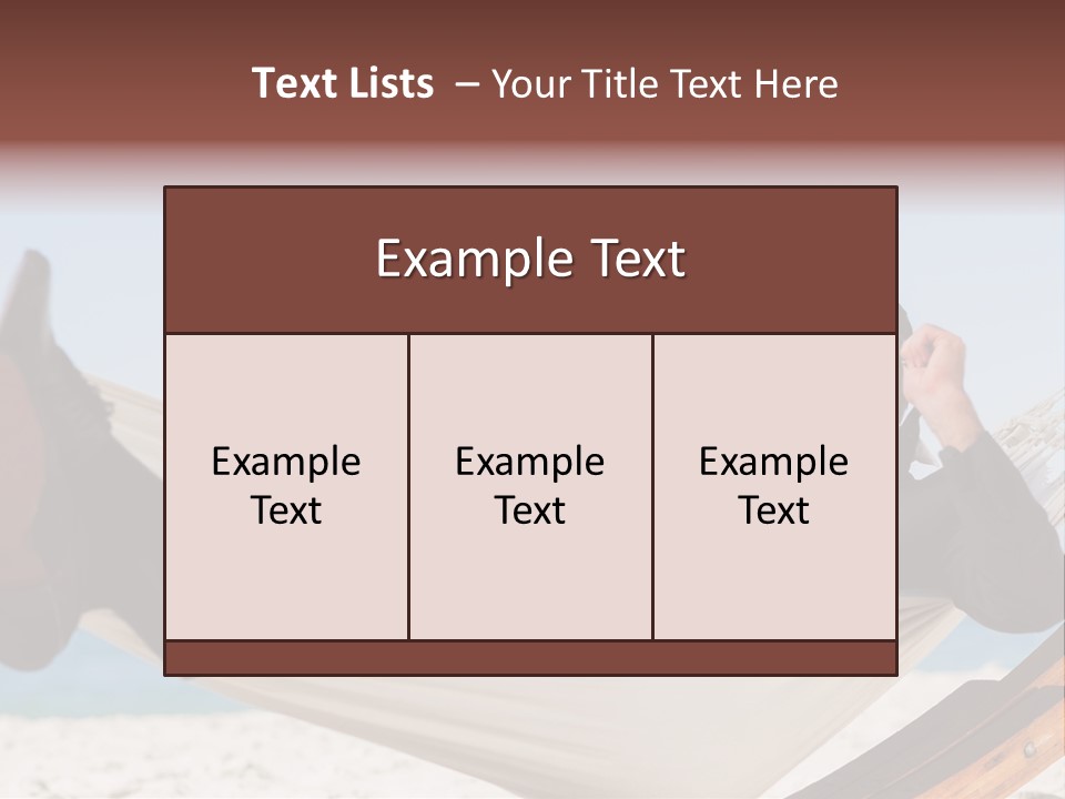 Outdoors Handsome Hammock PowerPoint Template