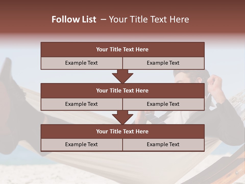 Outdoors Handsome Hammock PowerPoint Template