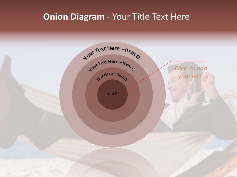 Outdoors Handsome Hammock PowerPoint Template