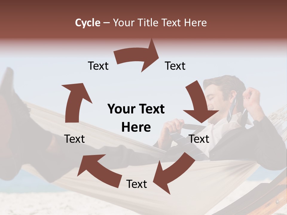 Outdoors Handsome Hammock PowerPoint Template