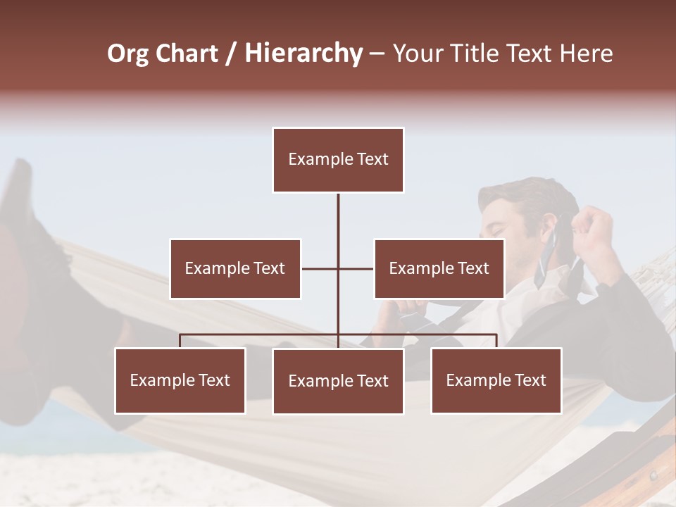 Outdoors Handsome Hammock PowerPoint Template