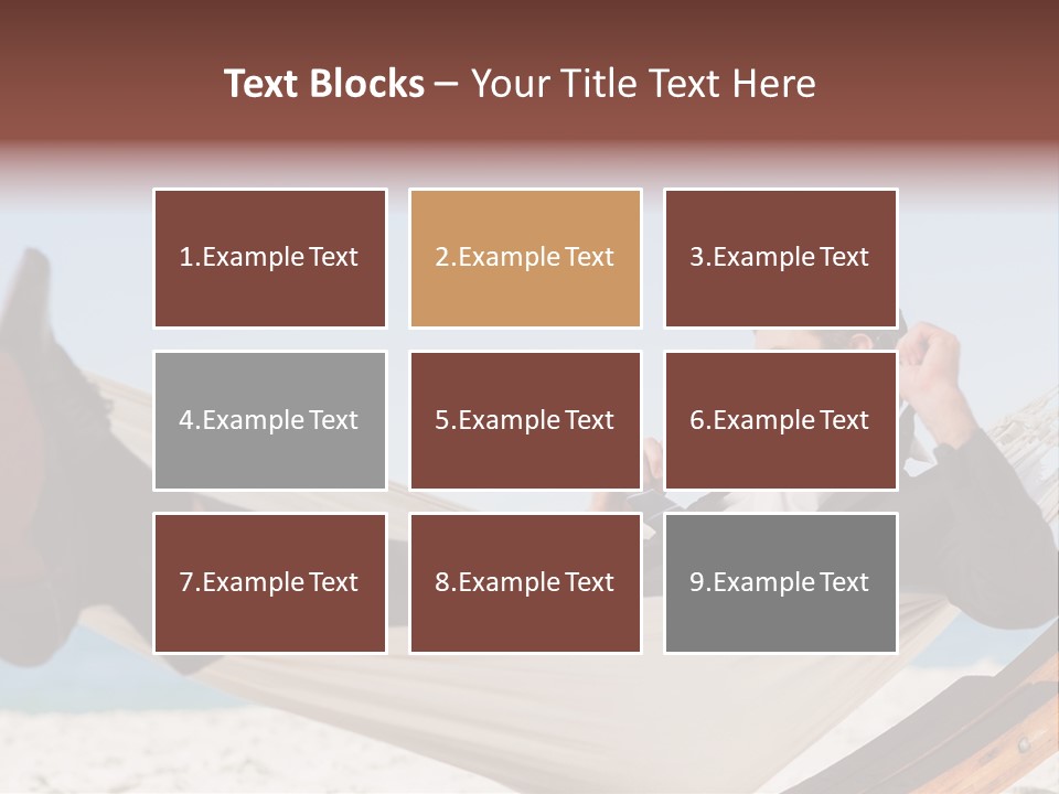 Outdoors Handsome Hammock PowerPoint Template