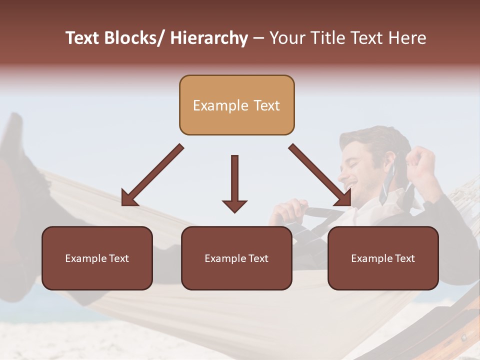 Outdoors Handsome Hammock PowerPoint Template