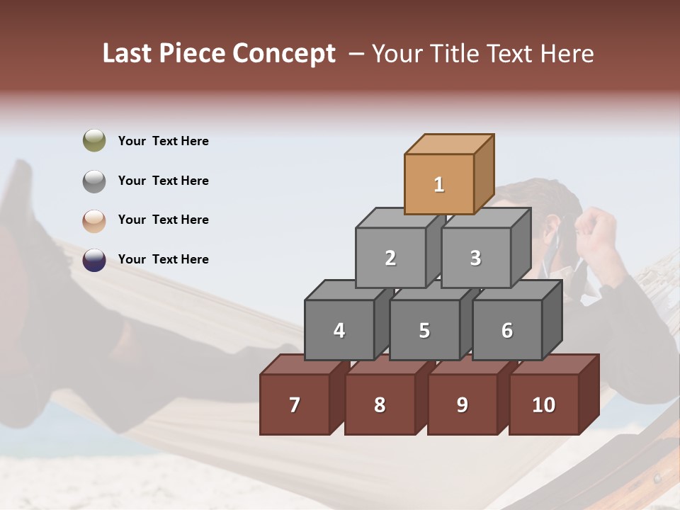 Outdoors Handsome Hammock PowerPoint Template