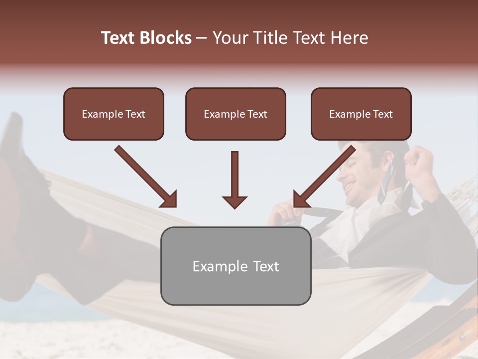 Outdoors Handsome Hammock PowerPoint Template
