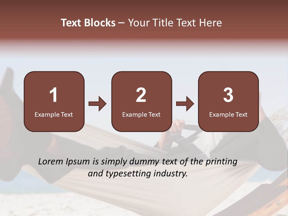 Outdoors Handsome Hammock PowerPoint Template