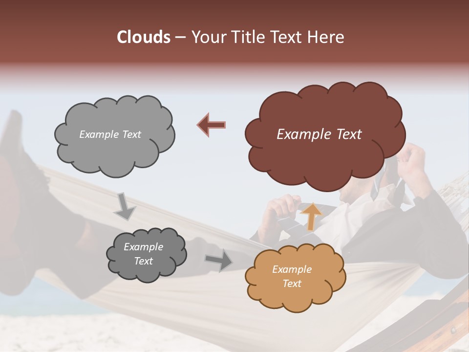 Outdoors Handsome Hammock PowerPoint Template