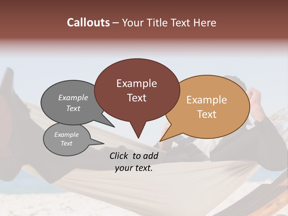 Outdoors Handsome Hammock PowerPoint Template