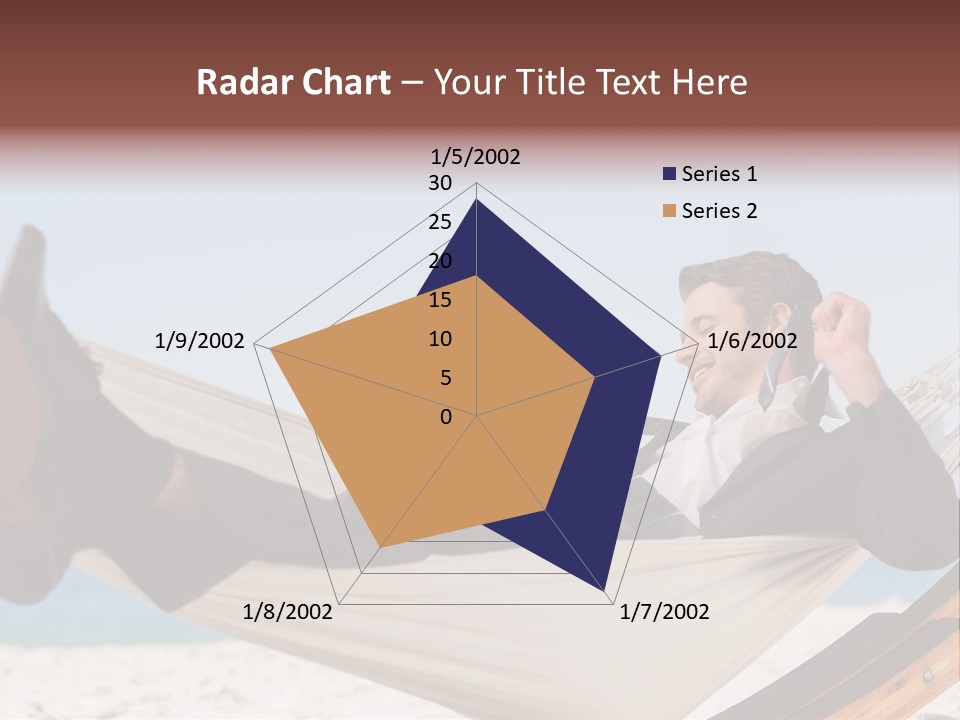 Outdoors Handsome Hammock PowerPoint Template