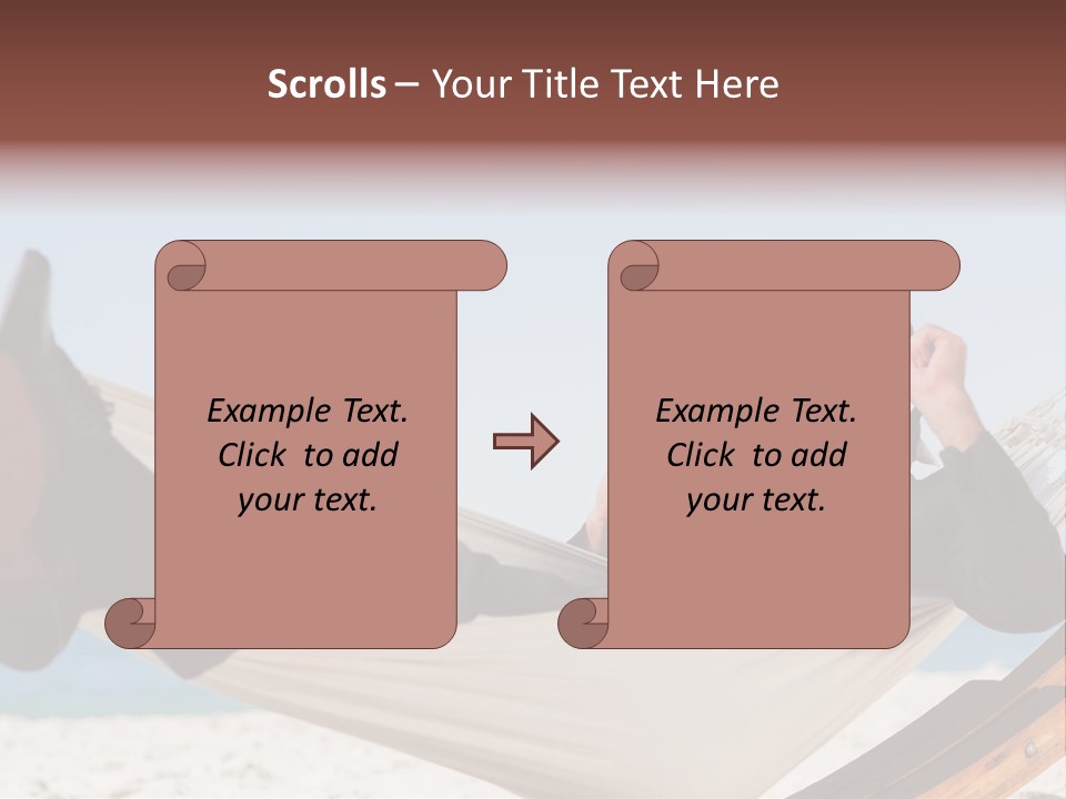 Outdoors Handsome Hammock PowerPoint Template