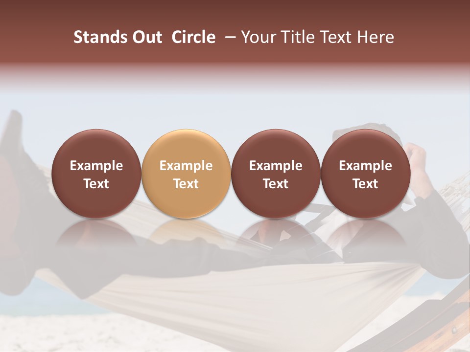 Outdoors Handsome Hammock PowerPoint Template