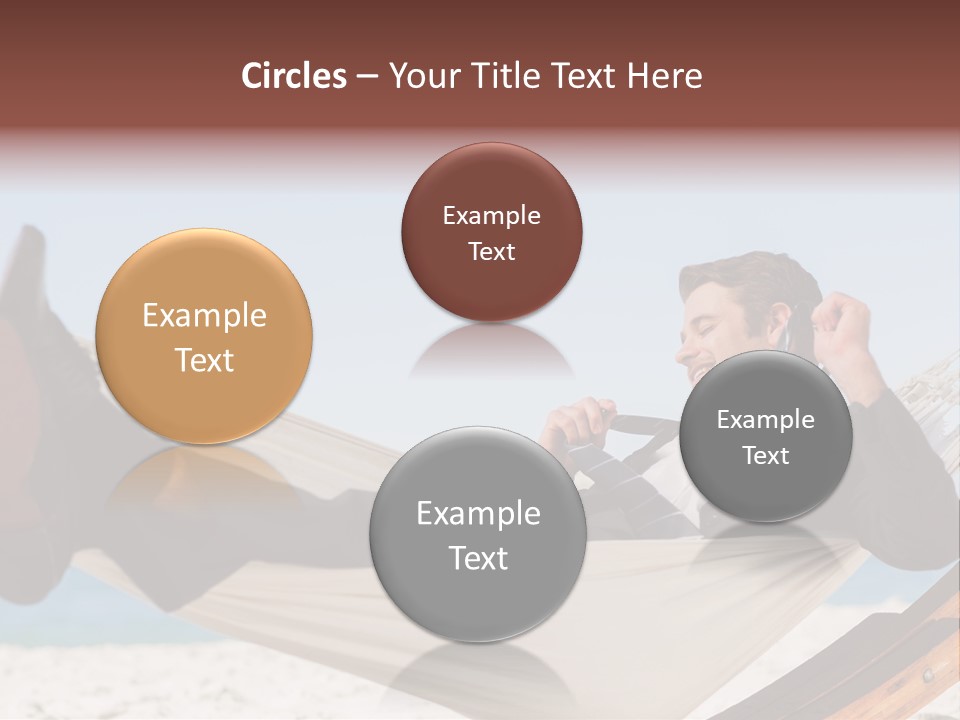 Outdoors Handsome Hammock PowerPoint Template