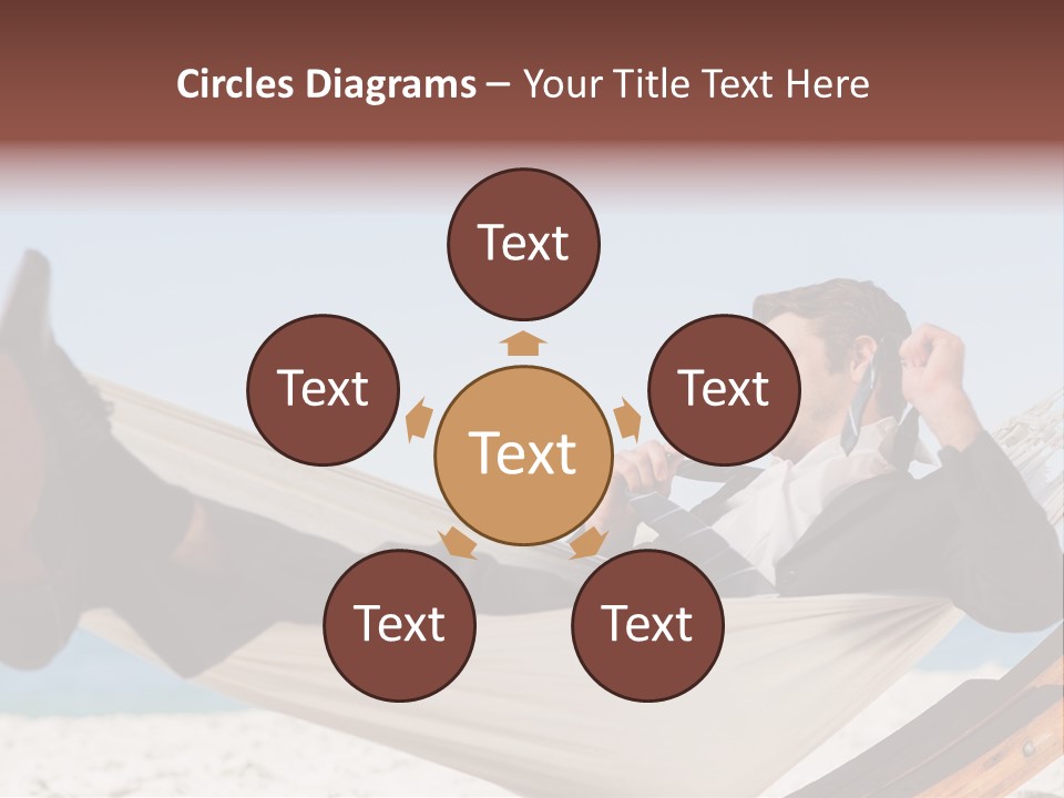 Outdoors Handsome Hammock PowerPoint Template