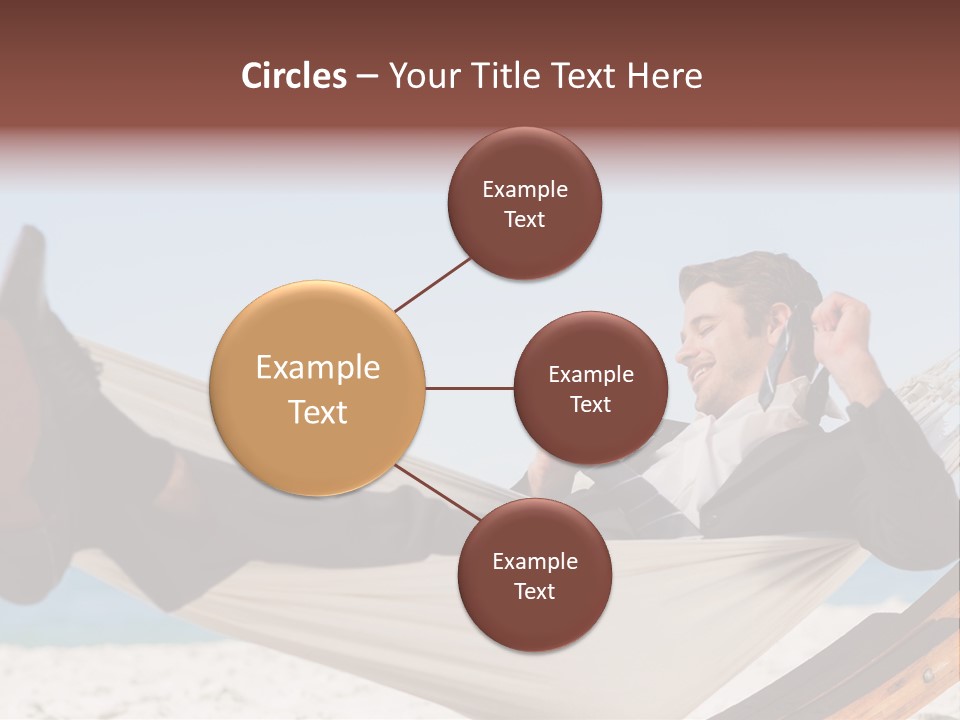 Outdoors Handsome Hammock PowerPoint Template