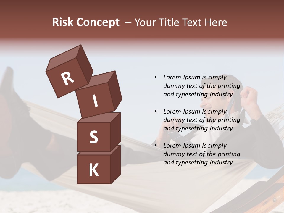 Outdoors Handsome Hammock PowerPoint Template