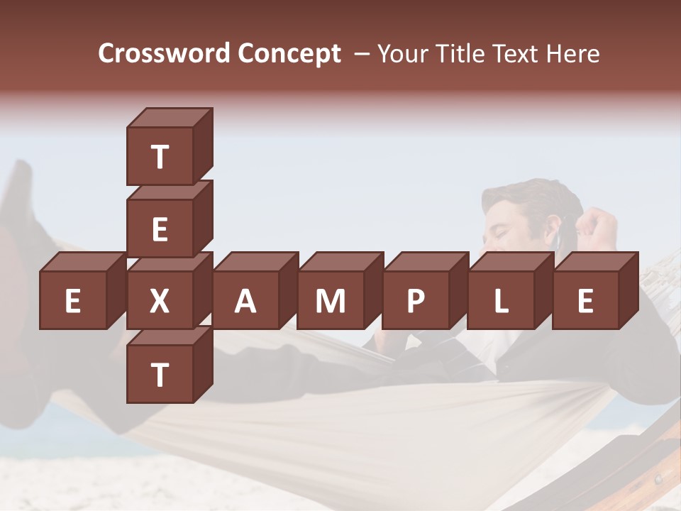 Outdoors Handsome Hammock PowerPoint Template