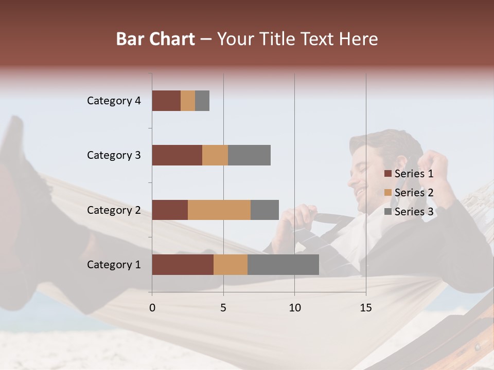 Outdoors Handsome Hammock PowerPoint Template