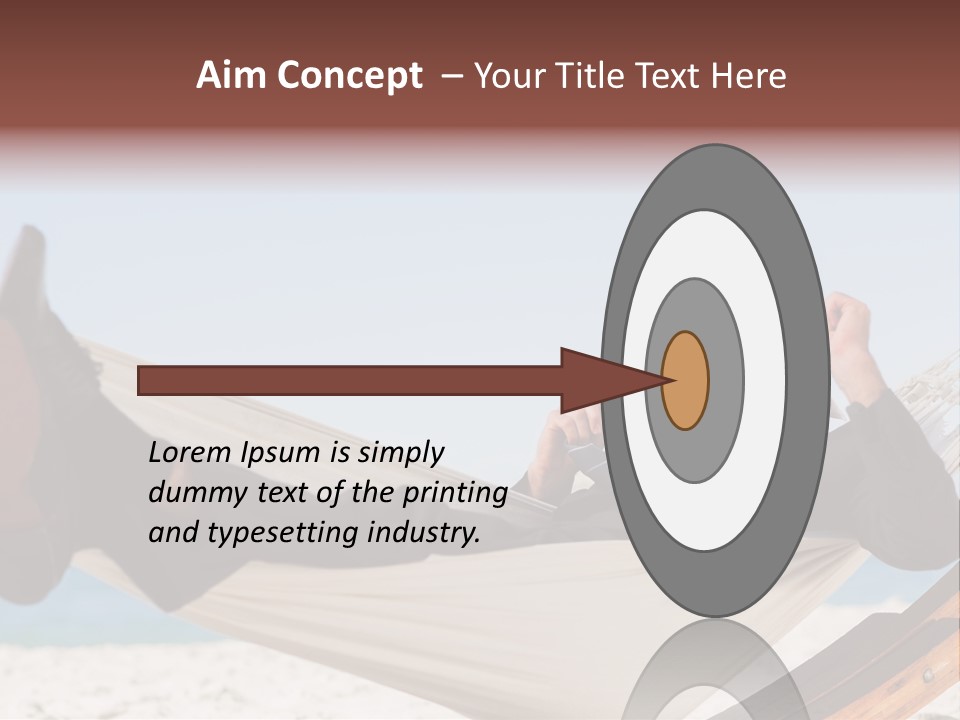 Outdoors Handsome Hammock PowerPoint Template