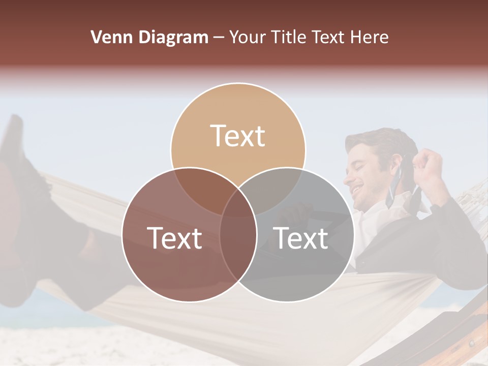 Outdoors Handsome Hammock PowerPoint Template