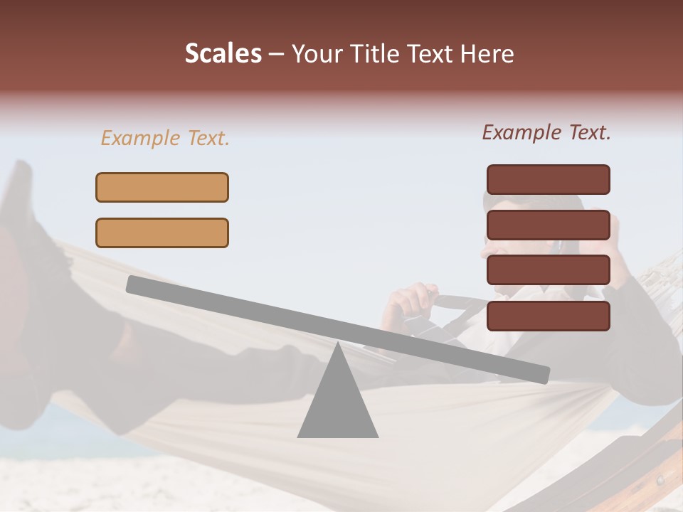 Outdoors Handsome Hammock PowerPoint Template