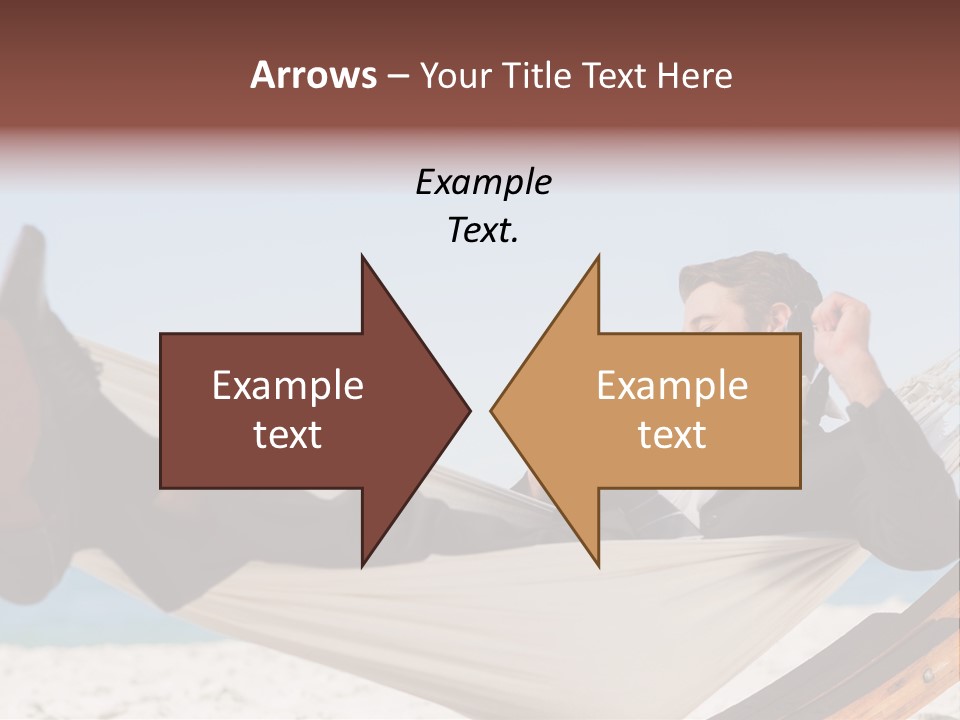 Outdoors Handsome Hammock PowerPoint Template