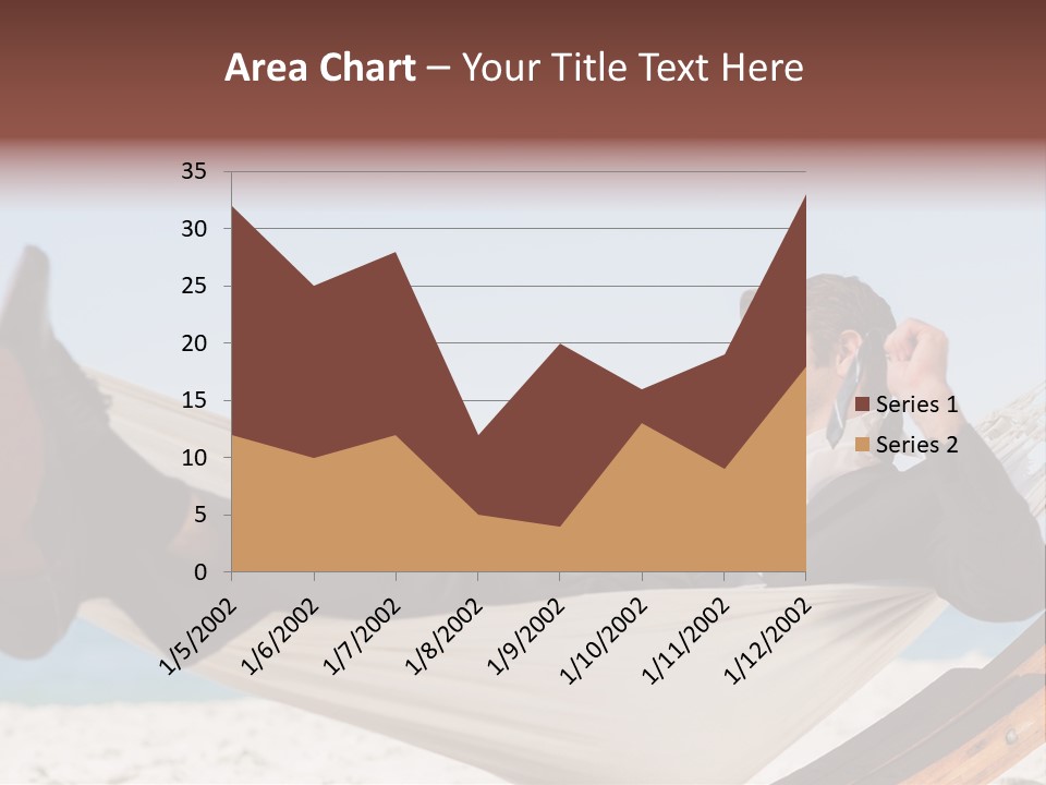 Outdoors Handsome Hammock PowerPoint Template