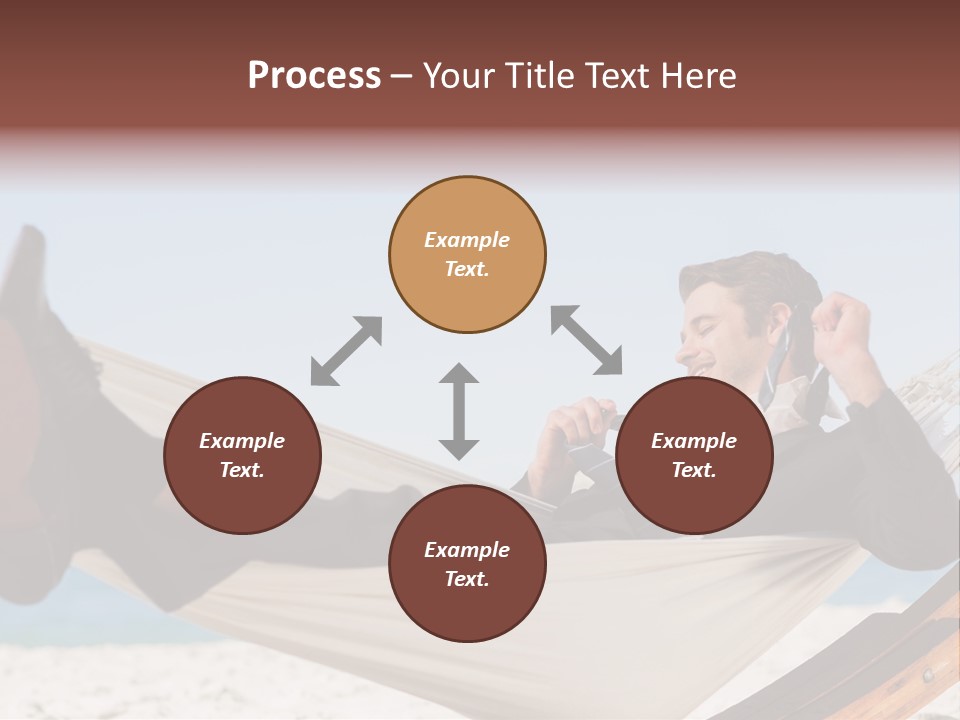 Outdoors Handsome Hammock PowerPoint Template