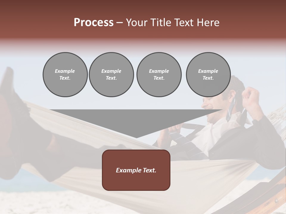 Outdoors Handsome Hammock PowerPoint Template