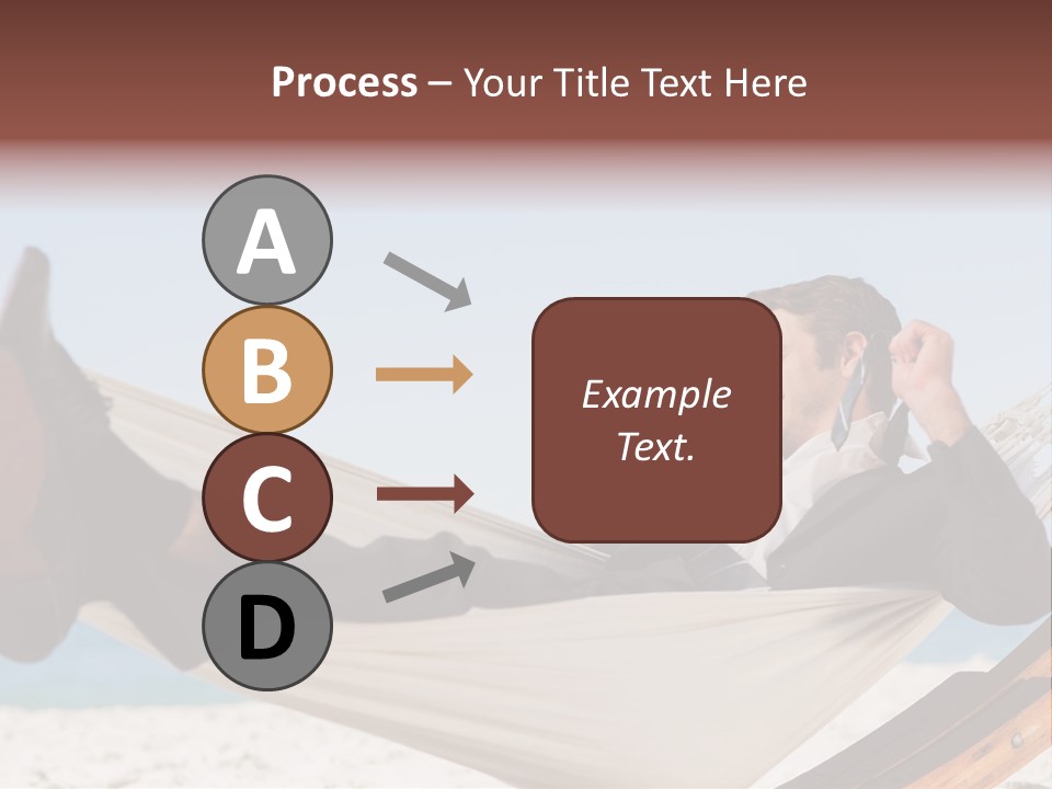 Outdoors Handsome Hammock PowerPoint Template