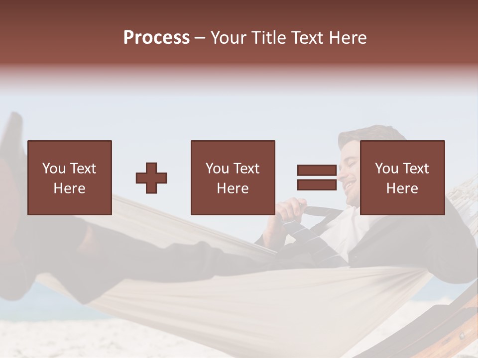 Outdoors Handsome Hammock PowerPoint Template