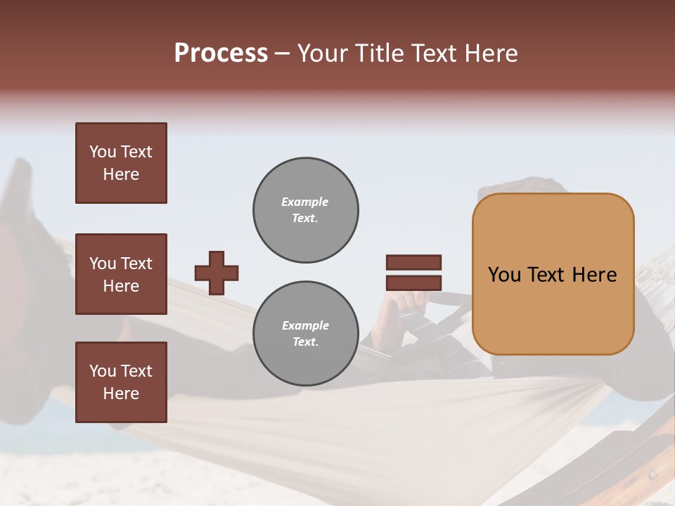 Outdoors Handsome Hammock PowerPoint Template