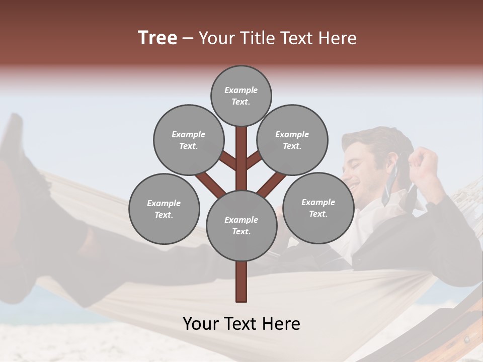 Outdoors Handsome Hammock PowerPoint Template
