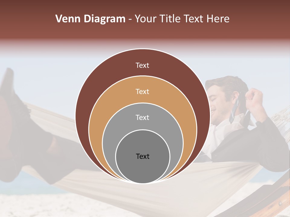 Outdoors Handsome Hammock PowerPoint Template