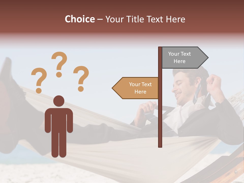 Outdoors Handsome Hammock PowerPoint Template