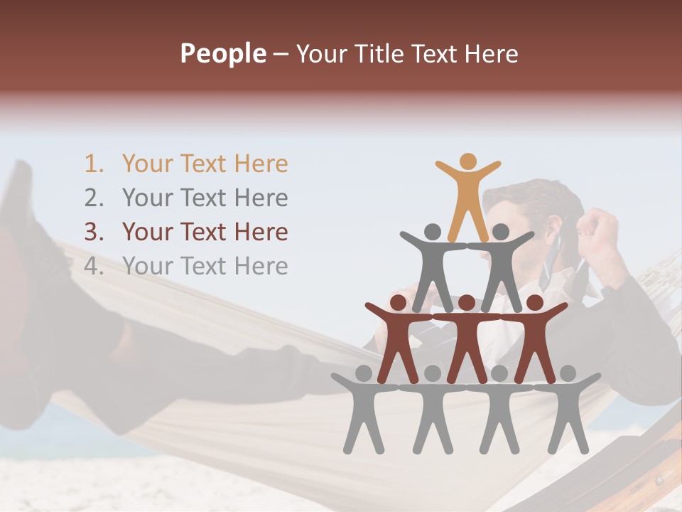 Outdoors Handsome Hammock PowerPoint Template