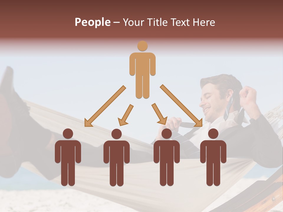 Outdoors Handsome Hammock PowerPoint Template