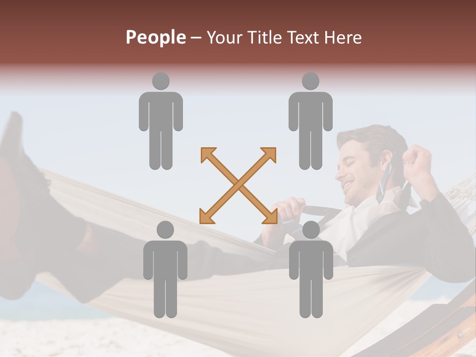 Outdoors Handsome Hammock PowerPoint Template
