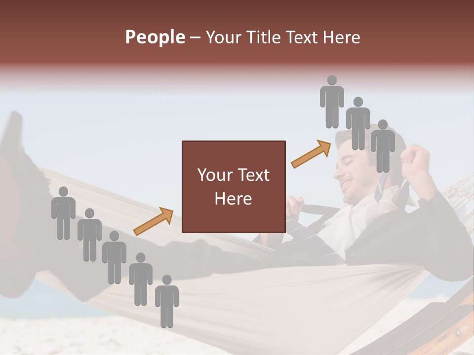 Outdoors Handsome Hammock PowerPoint Template