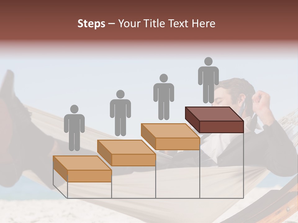 Outdoors Handsome Hammock PowerPoint Template