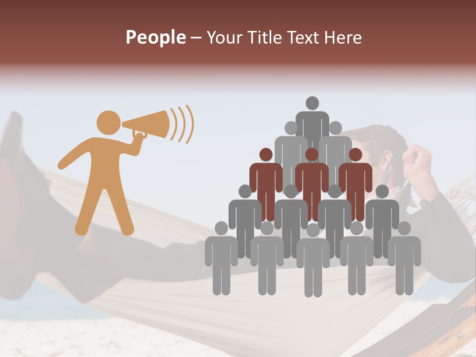 Outdoors Handsome Hammock PowerPoint Template