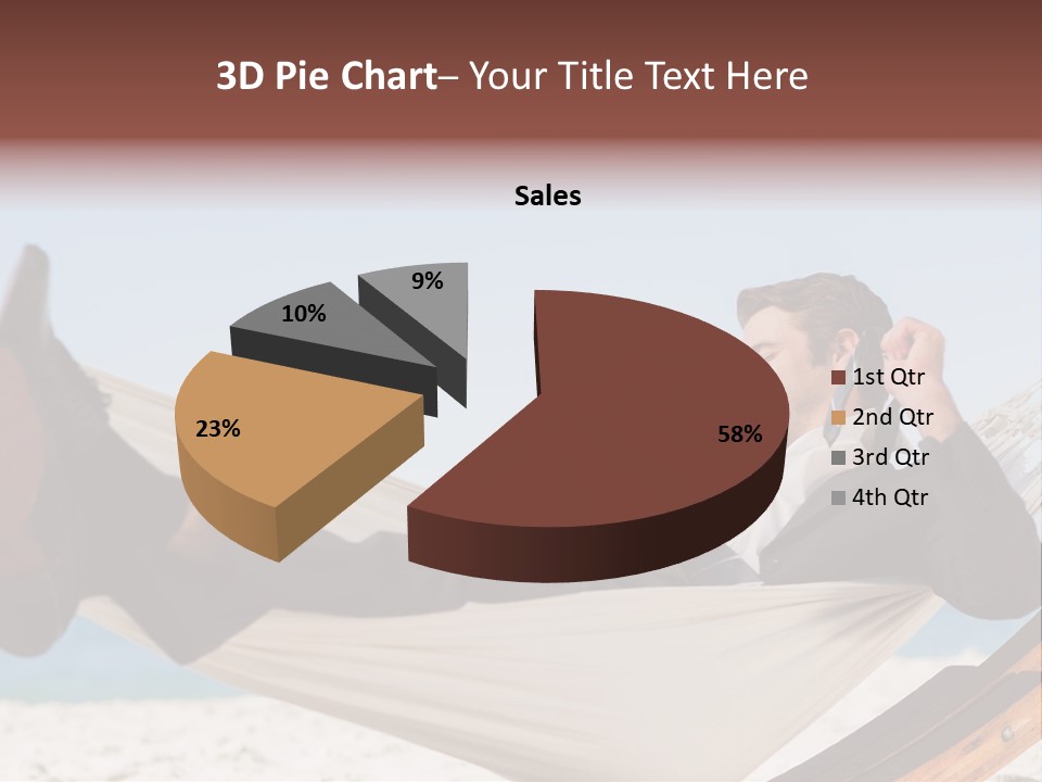 Outdoors Handsome Hammock PowerPoint Template